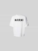 Marni T-Shirt mit Label-Print in Weiss, Größe 46