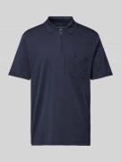 RAGMAN Regular Fit Poloshirt mit Brusttasche in Marine, Größe M