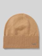 BOSS Beanie mit Label-Applikation Modell 'Lari' in Camel, Größe 1