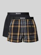 BOSS Boxershorts mit elastischem Bund im 2er-Pack in Black, Größe L