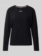 BOSS Longsleeve mit Label-Print in Black, Größe L