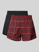 BOSS Boxershorts mit Eingriff Modell 'Holiday' im 2er-Pack in Bordeaux...