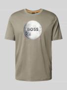 BOSS Orange T-Shirt mit Motiv- und Label-Print Modell 'Moon' in Mint, ...