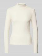 BOSS Orange Longsleeve mit Muschelsaum in Offwhite, Größe L