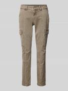 Buena Vista Skinny Fit Cargohose mit Ziernaht in Beige, Größe L