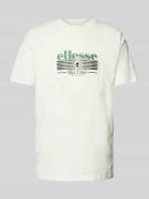 Ellesse T-Shirt mit Label-Print Modell 'ELIESCA' in Offwhite, Größe L