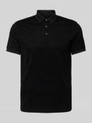 Emporio Armani Regular Fit Poloshirt mit Label-Print in Black, Größe M