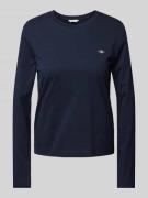 Gant Longsleeve mit Label-Stitching in Marine, Größe L