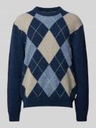 Gant Strickpullover mit Rundhalsausschnitt Modell 'ARGYLE' in Marine, ...