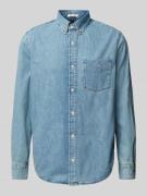 Gant Regular Fit Jeanshemd mit Button-Down-Kragen in Hellblau, Größe L