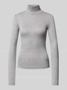 Guess Longsleeve mit Turtleneck Modell 'ANITA' in Hellgrau Melange, Gr...