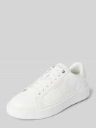 Karl Lagerfeld Ledersneaker mit Label-Print Modell 'MAXI' in Weiss, Gr...