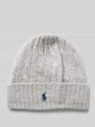 POLO RALPH LAUREN Beanie mit Label-Stitching in Hellgrau, Größe 1