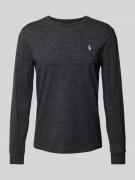 POLO RALPH LAUREN Regular Fit Longsleeve mit Label-Stitching in Anthra...