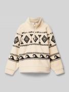 Roxy Sweatshirt mit Stehkragen Modell 'CALLING ALL MY GIRLS' in Ecru, ...