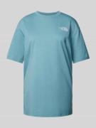 The North Face Oversized T-Shirt mit Logo-Stitching in Ocean, Größe XS