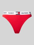 TOMMY HILFIGER String mit elastischem Logo-Bund in Rot, Größe S