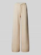 TOMMY HILFIGER Wide Leg Sweatpants mit Logo-Stitching in Beige, Größe ...