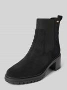 Tommy Hilfiger Lederboots mit Logo-Applikation in Black, Größe 36