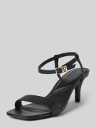 Tommy Hilfiger Ledersandalette mit belabeltem Verschluss in Black, Grö...