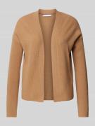 Tommy Hilfiger Cardigan mit geripptem Abschluss in Camel, Größe L