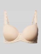 Triumph Push-up-BH mit Spitzenbesatz in Beige, Größe 75B