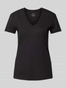 ARMANI EXCHANGE T-Shirt mit V-Ausschnitt in Black, Größe M