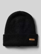 Barts Beanie mit Label-Patch Modell 'Witzia' in Black, Größe 1