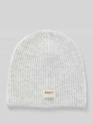 Barts Beanie mit Label-Patch Modell 'Darty' in Silber Melange, Größe 1