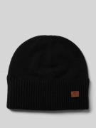 Barts Beanie mit Label-Applikation Modell 'LACKE' in Black, Größe 1