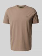 BOSS Green T-Shirt mit Label-Print in Khaki, Größe XL