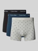 Calvin Klein Underwear Trunks mit Label-Bund im 3er-Pack in Hellgrau, ...