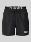 Calvin Klein Underwear Regular Fit Badeshorts mit Label-Print in Black...