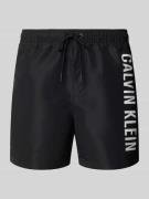 Calvin Klein Underwear Regular Fit Badeshorts mit Label-Print in Black...