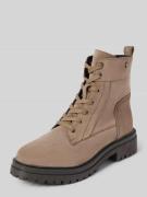 Geox Schnürstiefel mit strukturierter Sohle Modell 'IRIDEA' in Taupe, ...