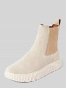 Geox Chelsea Boots mit elastischen Einsätzen Modell 'GRAISY' in Ecru, ...