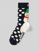 Happy Socks Socken mit Label-Stitching Modell 'Jumbo Snowman' in Marin...