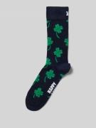 Happy Socks Socken mit Label-Stitching Modell 'BIG LUCK' in Dunkelblau...