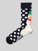 Happy Socks Socken mit Motiv-Stitching Modell 'Jumbo Snowman' in Marin...