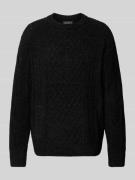 Scotch & Soda Strickpullover mit Rundhalsausschnitt in Black, Größe L