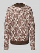 Scotch & Soda Strickpullover mit Stehkragen Modell 'Jacquard' in Mitte...