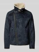 Scotch & Soda Sherpa Jacket mit Label-Patch in Black, Größe M