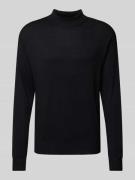 Scotch & Soda Strickpullover mit Stehkragen Modell 'CORE' in Black, Gr...