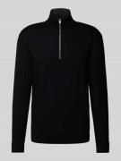 SELECTED HOMME Sweatshirt mit Troyer-Kragen Modell 'MANUEL' in Black, ...