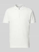 SELECTED HOMME Poloshirt mit kurzem Reißverschluss Modell 'FAVE' in We...