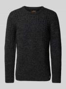 Superdry Strickpullover mit Zopfmuster Modell 'Jacob' in Anthrazit, Gr...