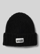 Drykorn Beanie mit Label-Patch Modell 'SEANIA' in Black, Größe 1