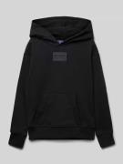 Jack & Jones Hoodie mit Label-Patch Modell 'HAKKAI' in Black, Größe 14...