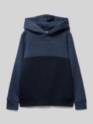 Jack & Jones Hoodie mit Label-Print Modell 'STAR' in Marine, Größe 140