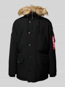 Alpha Industries Parka mit Stehkragen in Anthrazit, Größe L